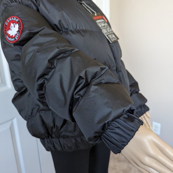 NWT Black Canada Weather Gear Bubble Bomber Jacket with Hood Women's Siz… - Picture 6 of 14